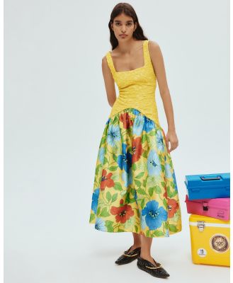 Alemais - Verna Gown - Printed Dresses (Lemon) Verna Gown