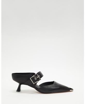 Alias Mae - Goldie Heels - Mid-low heels (Black Leather) Goldie Heels