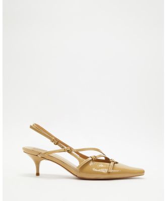 Alias Mae - Iris Heels - Mid-low heels (Chai Crinkle Patent) Iris Heels