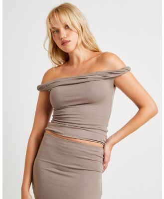 Alice In The Eve - Dom Slinky Roll Top - Tops (TAUPE) Dom Slinky Roll Top