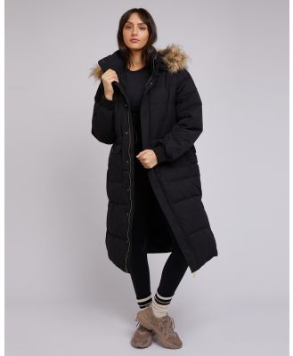 All About Eve - Active Fur Longline Puffer - Coats & Jackets (BLACK) Active Fur Longline Puffer