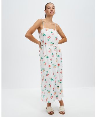All About Eve - Santorini Maxi Dress - Printed Dresses (White) Santorini Maxi Dress