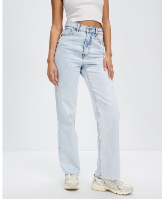 All About Eve - Skye High Rise Straight Leg Jeans - High-Waisted (LIGHT BLUE) Skye High Rise Straight Leg Jeans