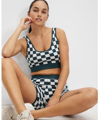 All Fenix - Check Mate Crop - Sports Bras (Forest) Check Mate Crop