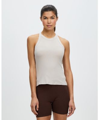 All Fenix - Rib Cotton V Back Tank - Muscle Tops (Clay) Rib Cotton V Back Tank