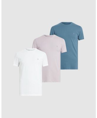 AllSaints - Tonic SS Crew 3 Pack - T-Shirts & Singlets (Optic White, Lilac & Blue) Tonic SS Crew 3-Pack