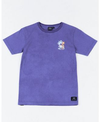 Alphabet Soup - Kids Ripple Short Sleeve Tee Ocean - Short Sleeve T-Shirts (Blue) Kids Ripple Short Sleeve Tee Ocean