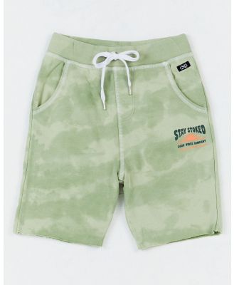 Alphabet Soup - Teen Camo Short Thyme Dye - Shorts (Green) Teen Camo Short Thyme Dye