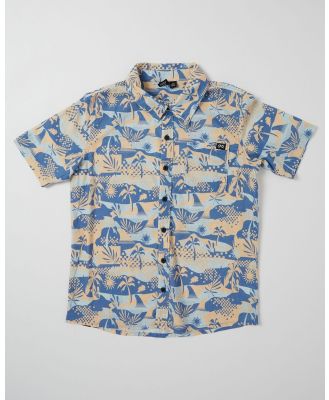Alphabet Soup - Teen Poolside Short Sleeve Shirt Ocean Asst - Shirts & Polos (Blue-Green) Teen Poolside Short Sleeve Shirt Ocean Asst