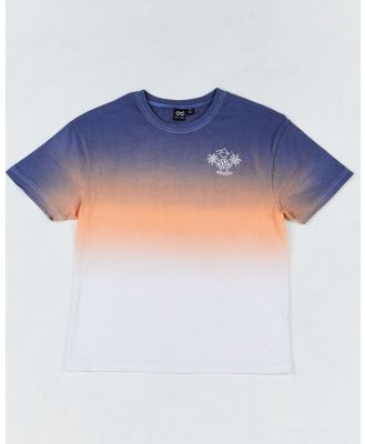 Alphabet Soup - Teen Venice Dip Dye Short Sleeve Tee Blue Peach White - T-Shirts & Singlets (Blue) Teen Venice Dip Dye Short Sleeve Tee Blue-Peach-White