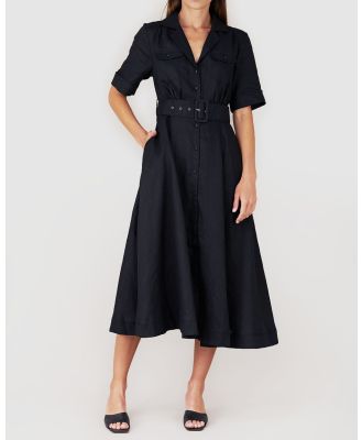 Amelius - Cadence Linen Dress - Dresses (Black) Cadence Linen Dress