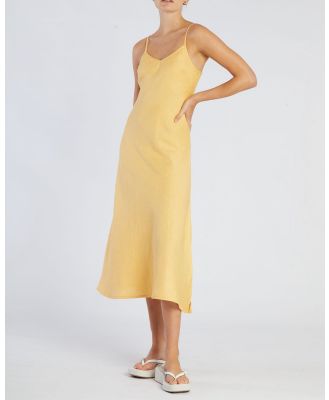Amelius - Evangeline Linen Dress - Sleepwear (Yellow) Evangeline Linen Dress