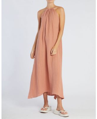 Amelius - Saloma Linen Halter Dress - Dresses (Pink) Saloma Linen Halter Dress