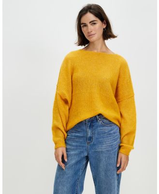 American Vintage - Pull Boule Round Neck Top - Jumpers & Cardigans (Apricot Melange) Pull Boule Round Neck Top