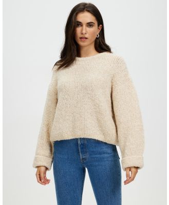 American Vintage - Round Neck Pullover - Jumpers & Cardigans (Light Beige Melange) Round Neck Pullover
