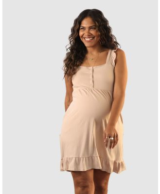 Angel Maternity - Hospital Birthing Gown Night Dress with Nursing Access   Pink - Sleepwear (Pink) Hospital Birthing Gown-Night Dress with Nursing Access - Pink