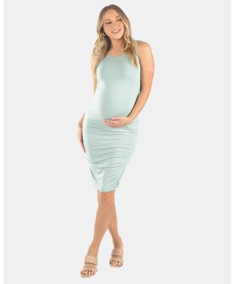Angel Maternity - Maternity Bodycon Fitted Dress - Bodycon Dresses (Green) Maternity Bodycon Fitted Dress