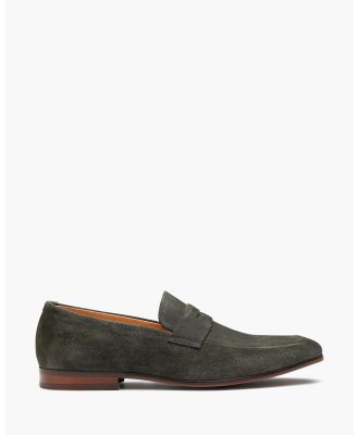 AQ by Aquila - Porter Suede Loafers - Dress Shoes (Suede Charcoal) Porter Suede Loafers