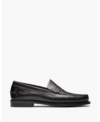 Aquila - D'ORO Collection   Ferris Loafers - Dress Shoes (Snake Black) D'ORO Collection - Ferris Loafers