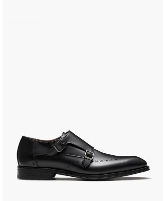 Aquila - D'ORO Collection   Mitchell Monk Strap Shoes - Dress Shoes (Black) D'ORO Collection - Mitchell Monk Strap Shoes