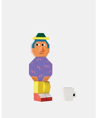 Areaware - Block Party Guy Wooden Toy - Construction (Multi) Block Party Guy Wooden Toy