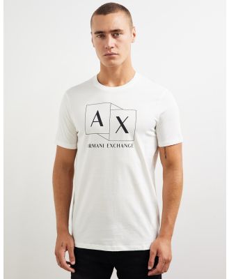 Armani Exchange - T Shirt - T-Shirts & Singlets (Off White) T-Shirt