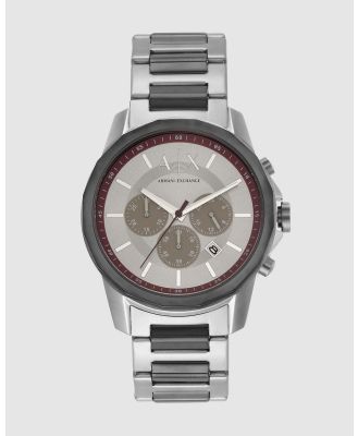 Armani Exchange - Two Tone Chronograph Watch - Watches (Gunmetal) Two Tone Chronograph Watch