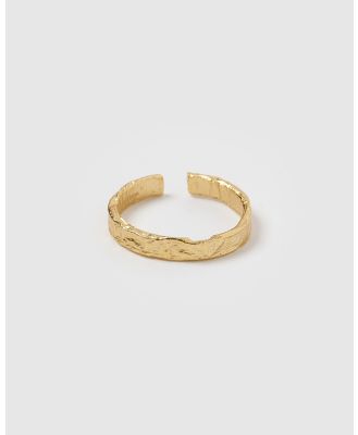 Arms Of Eve - Eros Gold Textured Ring   Medium - Jewellery (Gold) Eros Gold Textured Ring -