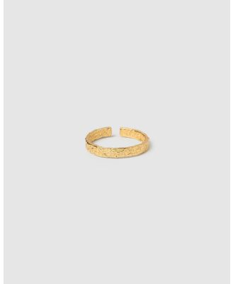Arms Of Eve - Eros Gold Textured Ring   Small - Jewellery (Gold) Eros Gold Textured Ring -