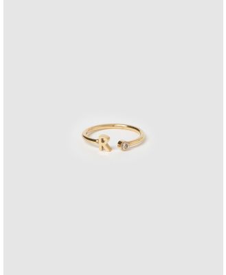 Arms Of Eve - Initial Ring   R - Jewellery (Gold) Initial Ring - R