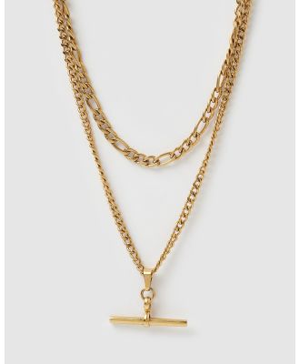 Arms Of Eve - Marcella Double Stack Gold Necklace - Jewellery (Gold) Marcella Double Stack Gold Necklace