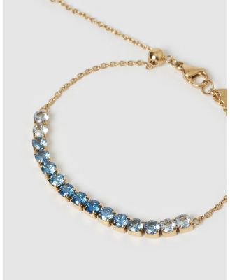 Arms Of Eve - Zalia Gold Bracelet   Sapphire - Jewellery (Blue) Zalia Gold Bracelet - Sapphire
