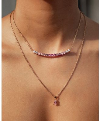 Arms Of Eve - Zalia Gold Necklace   Rose - Jewellery (Pink) Zalia Gold Necklace - Rose
