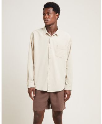 Arvust - Grover Cord Long Sleeve Shirt - Shirts & Polos (NATURAL) Grover Cord Long Sleeve Shirt
