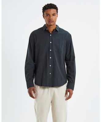Arvust - Grover Long Sleeve Shirt - Shirts & Polos (BLACK) Grover Long Sleeve Shirt