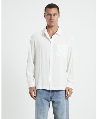 Arvust - Harrison Linen Long Sleeve Shirt - Shirts & Polos (WHITE) Harrison Linen Long Sleeve Shirt