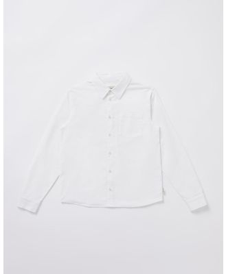 Arvust - Teen Boys Grover Long Sleeve Shirt - Shirts & Polos (WHITE) Teen Boys Grover Long Sleeve Shirt