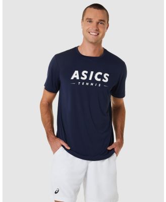 ASICS - Court Tennis Graphic Tee   Men's - T-Shirts & Singlets (Midnight) Court Tennis Graphic Tee - Men's