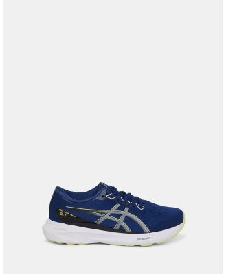 ASICS - Gel Kayano 30 Grade School - Performance Shoes (Deep Ocean/Glow Yellow) Gel-Kayano 30 Grade School