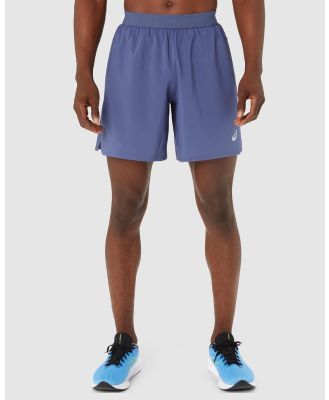 ASICS - Road 2 N 1 7 Shorts - Shorts (Thunder Blue/Denim Blue) Road 2-N-1 7 Shorts