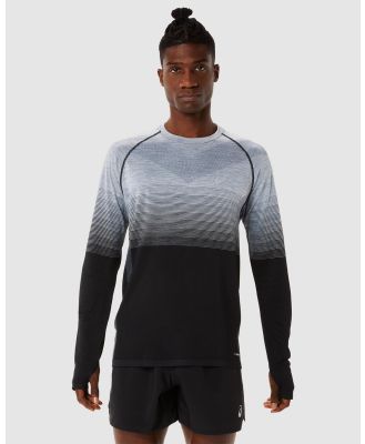 ASICS - Seamless Long Sleeved Top - Shirts & Polos (Performance Black & Carrier Grey) Seamless Long Sleeved Top