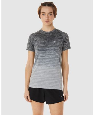 ASICS - Seamless Short Sleeved Top   Women's - Short Sleeve T-Shirts (Carrier Grey & Glacier Grey) Seamless Short Sleeved Top - Women's
