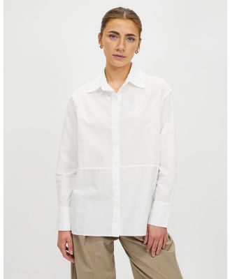 Assembly Label - Astrid Cotton Poplin Shirt - Tops (White) Astrid Cotton Poplin Shirt