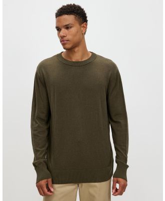 Assembly Label - Cotton Cashmere Long Sleeve Sweater - Sweats (Dark Green) Cotton Cashmere Long Sleeve Sweater