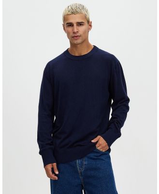 Assembly Label - Cotton Cashmere LS Sweater - Sweats (Blue) Cotton Cashmere LS Sweater