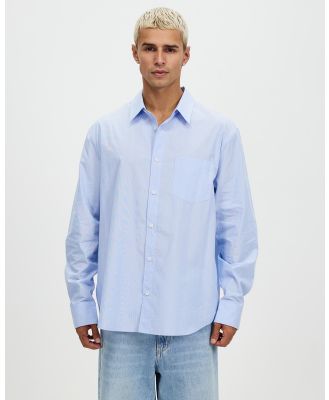 Assembly Label - Fabian Long Sleeve Shirt - Shirts & Polos (Blue Stripe) Fabian Long Sleeve Shirt
