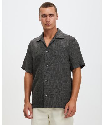 Assembly Label - Fraser Short Sleeve Shirt - Shirts & Polos (Black & Cream) Fraser Short Sleeve Shirt