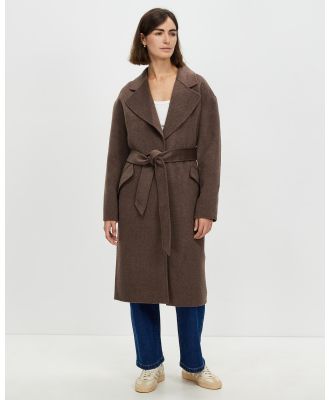 Assembly Label - Sadie Single Breasted Wool Coat - Coats & Jackets (Cocoa Marle) Sadie Single Breasted Wool Coat