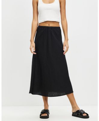 Assembly Label - Stella Linen Bias Skirt - Skirts (Black) Stella Linen Bias Skirt