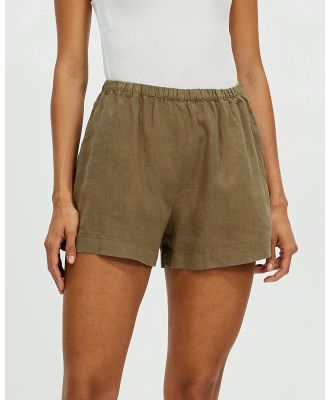 Assembly Label - Stella Linen Shorts - Shorts (Pea) Stella Linen Shorts